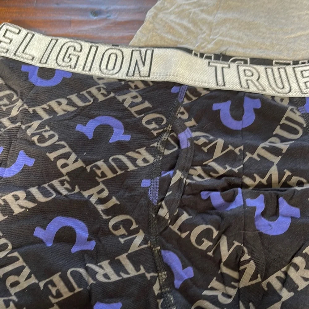 True Religion XL Fly Front Cotton/Spandex Boxer Brief (2 Single Pairs)